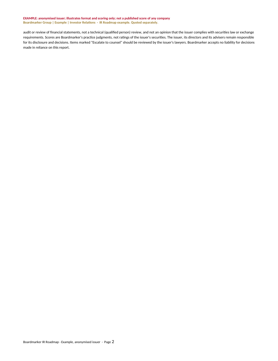 Sample 90-day plan, page 2: who does what and the scope statement